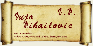 Vujo Mihailović vizit kartica